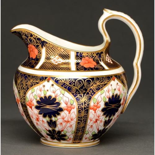 698 - A Royal Crown Derby Imari pattern jug, 1925, 15cm h, printed mark