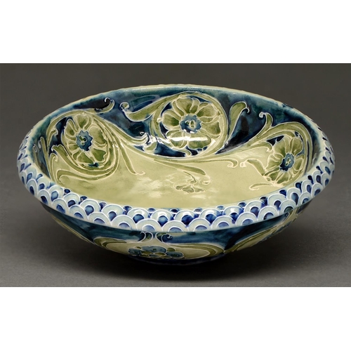 703 - A James Macintyre & Sons Florian ware bowl, designed by William Moorcroft, c1902, 14.5cm diam, s... 