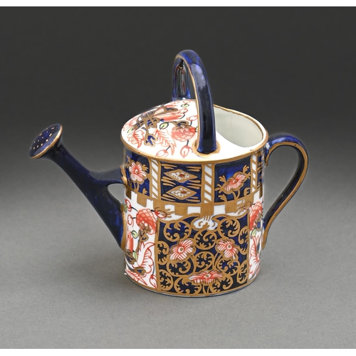 789 - A Royal Crown Derby  Witches pattern miniature watering can, 1920, 82mm h, printed mark... 