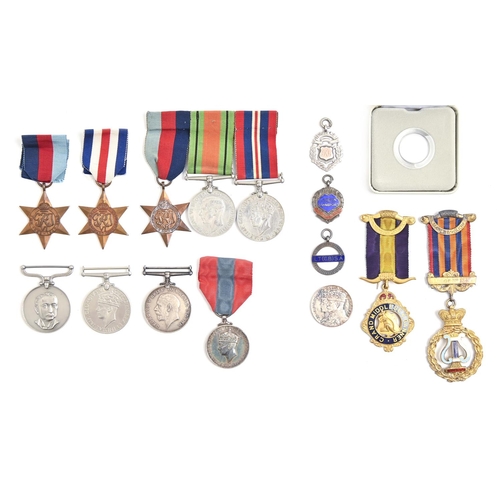 868 - Imperial Service Medal, GVIR Walter Percy Mansell, box of issue, British War Medal 136081 Dvr E M Pe... 