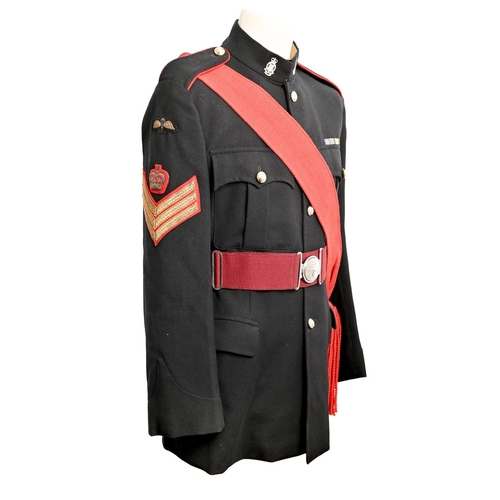 995 - Royal Army Ordnance Corps Staff Sergeant's No 1 dress tunic, with cloth insignia (airborne) and meda... 