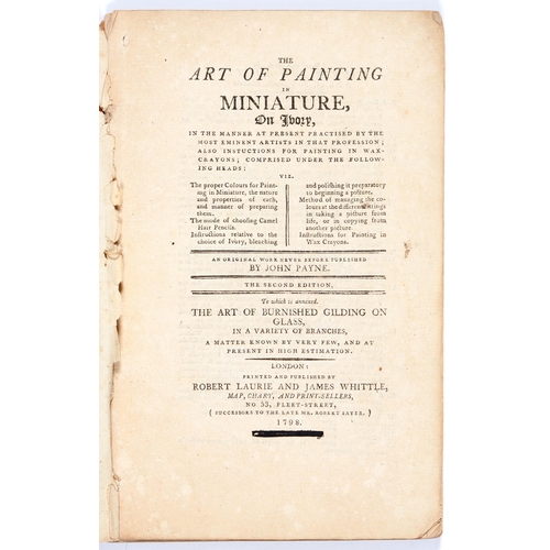 185 - Payne (John), The Art of Painting in Miniature [...], To which is annexed The Art of Burnished Gildi... 