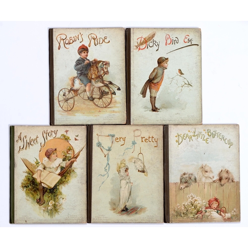 232 - Children's Books. Five Ernest Nister titles, comprising Very Pretty, Robin's Ride, Dear Little Butte... 