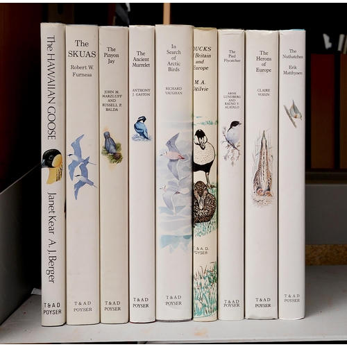 251 - Natural History, Ornithology. Poyser monographs on European and World birds, mixed editions and date... 