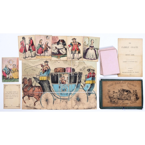 262 - A mid-19th c children's parlour game, The Family Coach; a Round Game, London: Published by William S... 