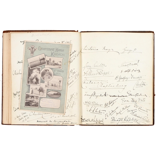 270 - British India and the Raj, and Royal Visitors. A late Victorian visitors' book, 'Complaint Book', Ea... 