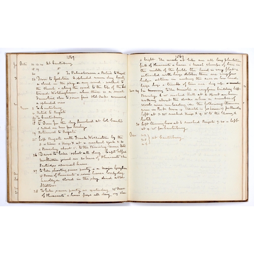 284 - George Sharp Saunders (1842-1910), amateur natural historian, his MS diary, [78]ff, combining both h... 