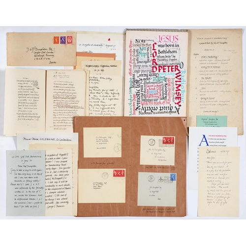 285 - Handwriting and Calligraphy. The manuscript archive and working specimen collection of John Le F. Du... 