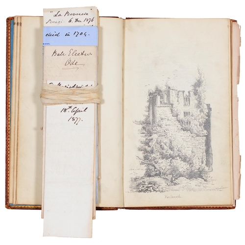 309 - Miscellaneous. An early 19th c lady's album of pencil sketches, the work of Mary Welch Gisborne, Enf... 