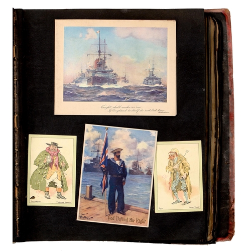 328 - Trade Catalogue. The Imperial Series Private and Christmas Cards album, with bound-in World War One ... 