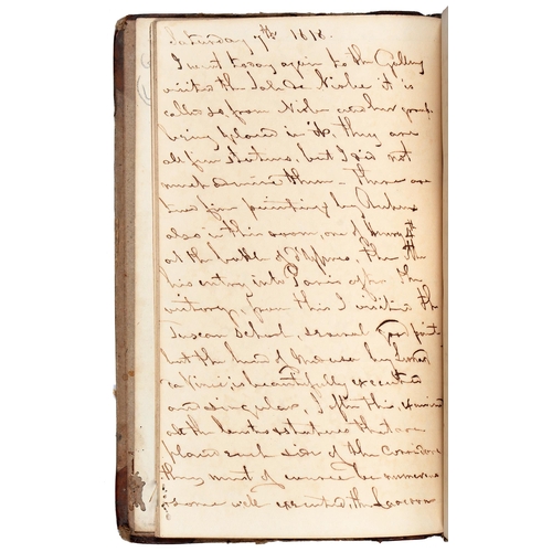 331 - Travel. A 19th c Italian Grand Tour journal, approx. [100]ff of English manuscript, left-handed and ... 