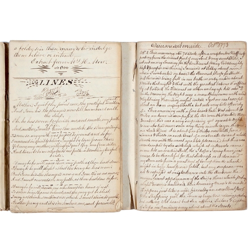 332 - Two 18th c commonplace notebooks, mostly inscribed from the early-mid 19th c, one volume including a... 