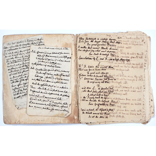 335 - Wales. A mid-18th c manuscript commonplace book/anthology of verse, probably the property of and ins... 