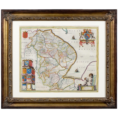 364 - Johan Blaeu (1596-1673) - Lincolnshire, double-page county map, s.l., s.n., n.d. [c. 1650], copperpl... 