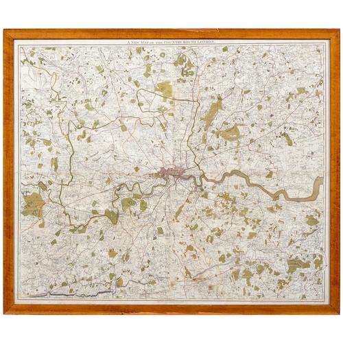 367 - London. Samuel John Neele (1758-1824) - A New Map of the Country Round London, Published October 5th... 