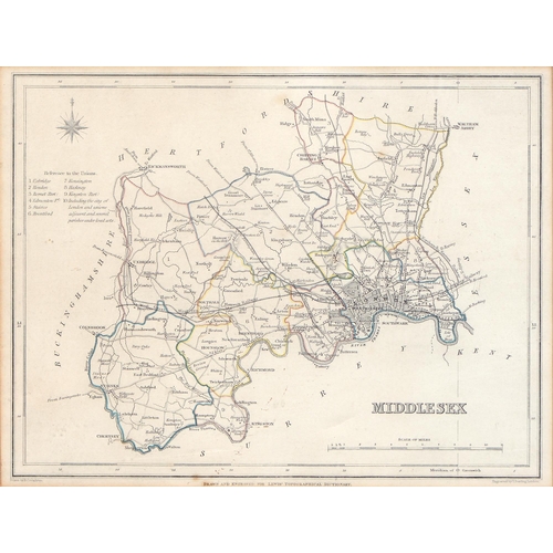 368 - Robert Morden (c. 1650-1703) -  Herefordshire, double-page county map, [London]: Sold by Abel Swale,... 