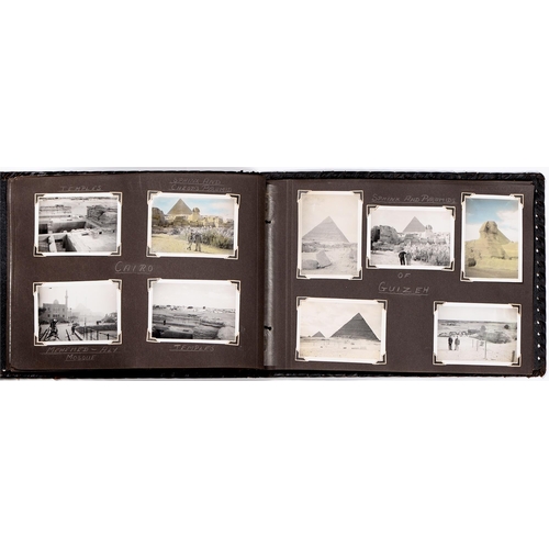 383 - World War Two, Egypt. An RAF serviceman's photograph album, n.d., approx. 25 snapshots, mostly b/w b... 