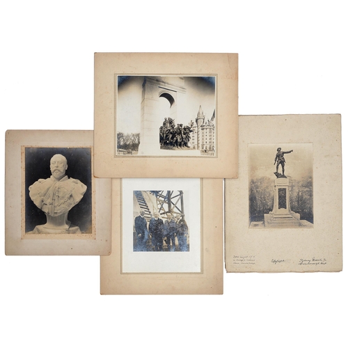 384 - Sculpture and the March Siblings. A collection of approx. 50 photographs, early 20th c, both pr... 