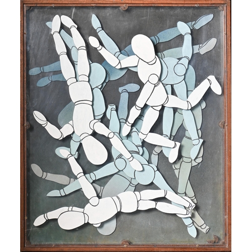 639 - Derek Carruthers (1935-2021) - Untitled (lay figures), wood, perspex and paint, signed and dated 199... 