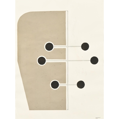 651 - Derek Carruthers (1935-2021) - 6 Through Brass - design for sculpture, 1963, collage, signed and dat... 