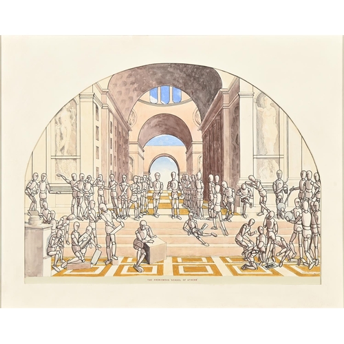 653 - Derek Carruthers (1935-2021) after Raphael - The Anonymous School of Athens, signed and dated 2014, ... 