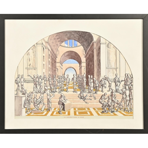 653 - Derek Carruthers (1935-2021) after Raphael - The Anonymous School of Athens, signed and dated 2014, ... 