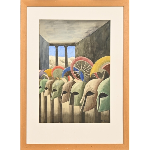 655 - Derek Carruthers (1935-2021) - Joseph Cornell Icon; Untitled, three, all signed, watercolour, Joseph... 