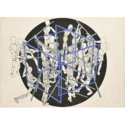 660 - Derek Carruthers (1935-2021) - Untitled (lay figures), four, one signed, two signed and dated 1998 v... 