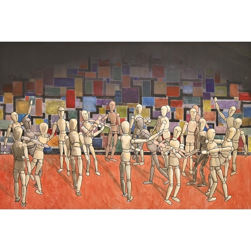 663 - Derek Carruthers (1935-2021) - Helter Skelter; Untitled (lay figures), two, both signed, dated Octob... 