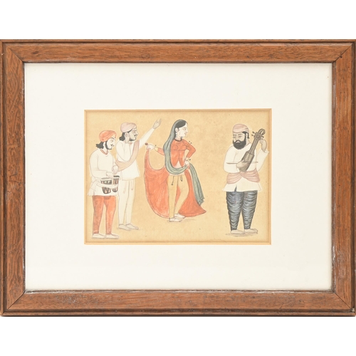 685 - Indian School, 19th c - Princes and their Subjects, nine miniatures, ink, wash and bodycolour o... 