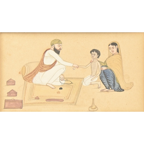 685 - Indian School, 19th c - Princes and their Subjects, nine miniatures, ink, wash and bodycolour o... 