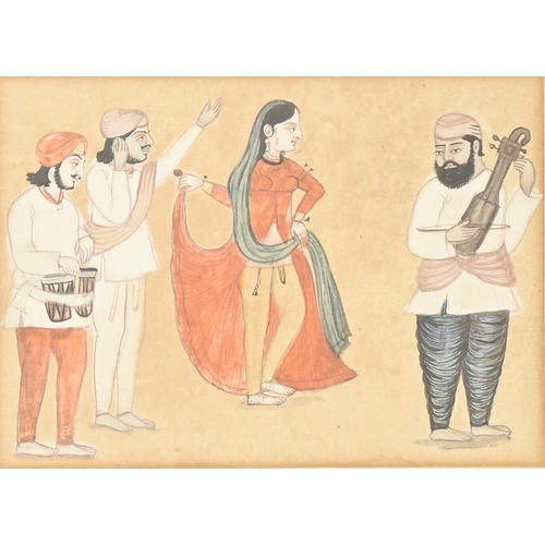 685 - Indian School, 19th c - Princes and their Subjects, nine miniatures, ink, wash and bodycolour o... 