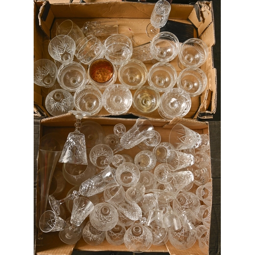 869 - Miscellaneous glassware, including cut-glass drinking glasses, sundae dishes, vases, etc... 