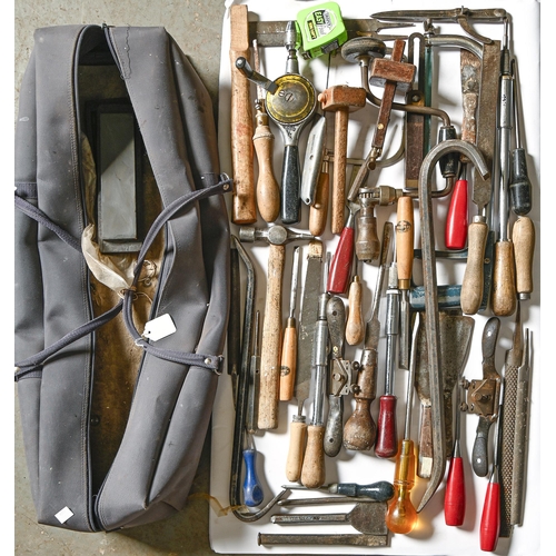 879 - Woodworking Tools.  A collection, to include five Stanley and other metal planes, a toolbo... 