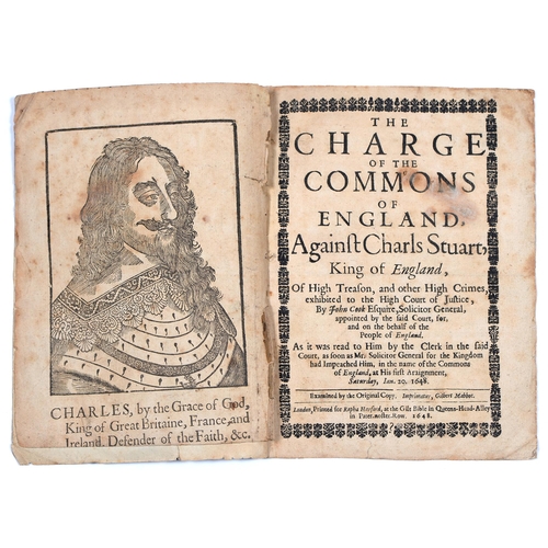 88 - English Civil War Pamphlet. [Regicide]: The Charge of the Commons of England Against Charles Stuart,... 