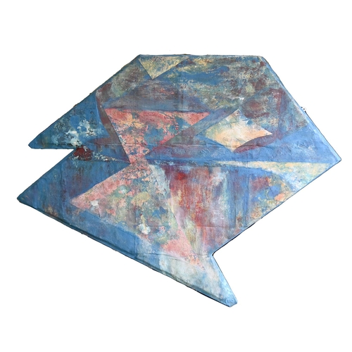 881 - Jill Pollard, 20th c - Abstract Geometry, signed and dated '85, further signed, indistinctly titled,... 