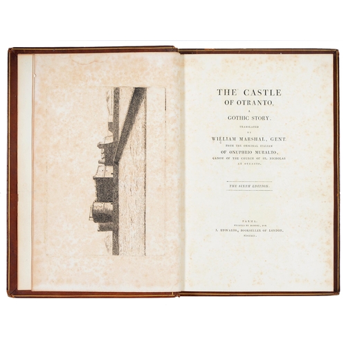 90 - English Landscape Binding. [Walpole (Horace)], The Castle of Otranto, a Gothic Story. Translated by ... 