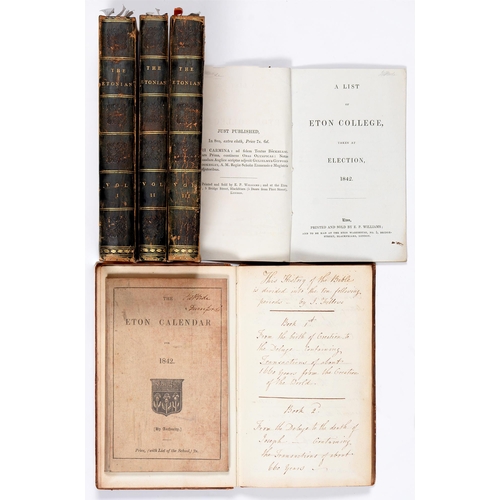 93 - Eton. [Blunt (Walter, editor)] & [Praed (Winthrop Mackworth, editor)], The Etonian, three-volume... 