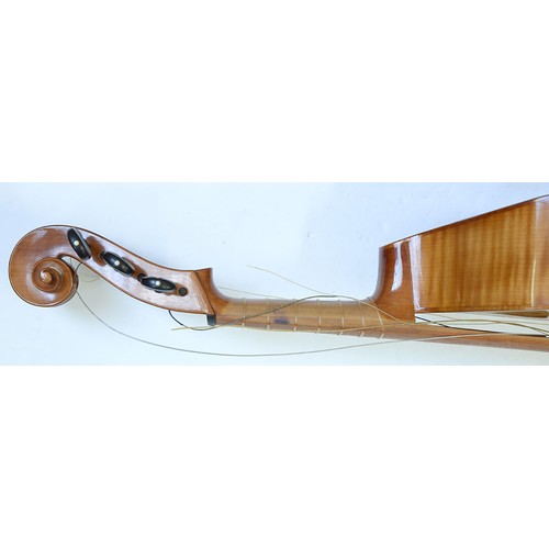 877 - A German viola da gamba, Eugen Sprenger, Frankfurt, dated 1961, length of back 42cm, hard case... 