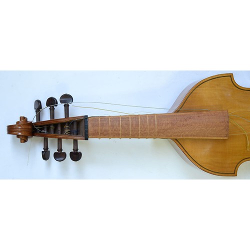 877 - A German viola da gamba, Eugen Sprenger, Frankfurt, dated 1961, length of back 42cm, hard case... 