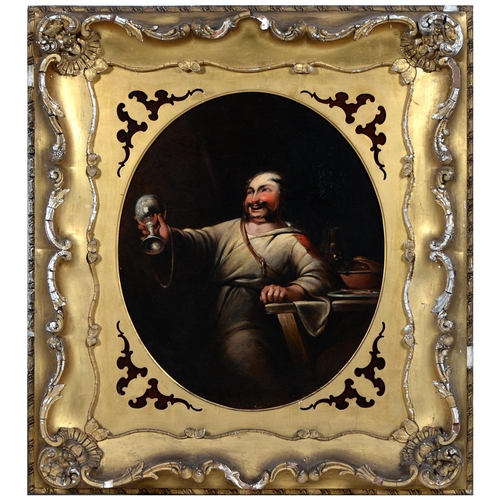 1071 - Paul Wilkinson (Fl. mid 19th c) - Friar Tuck, signed and dated 1844, oil on canvas, oval, 75 x 61cm... 