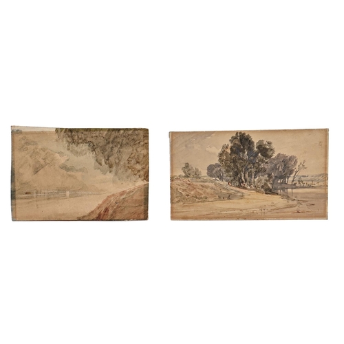 1130 - John Sell Cotman (1782-1842) - Landscape with Windmills, with initials J.S.C. verso, pencil, 7 x 19.... 