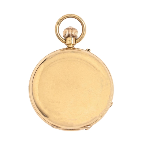 197 - An 18ct gold hunting cased keyless lever lady's watch, Jays 142 144 Oxford Street London, No 15389, ... 