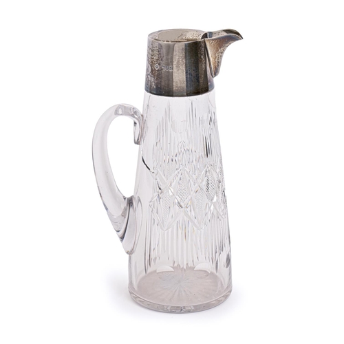 408 - A Victorian silver mounted cut glass jug, 36cm h, by W Hutton & Sons Ltd, London 1899... 