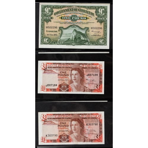 479 - Gibraltar, Pound Notes, 1971 (consecutive mint 4); later issues (15) mostly EF+ (19)... 