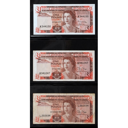 479 - Gibraltar, Pound Notes, 1971 (consecutive mint 4); later issues (15) mostly EF+ (19)... 