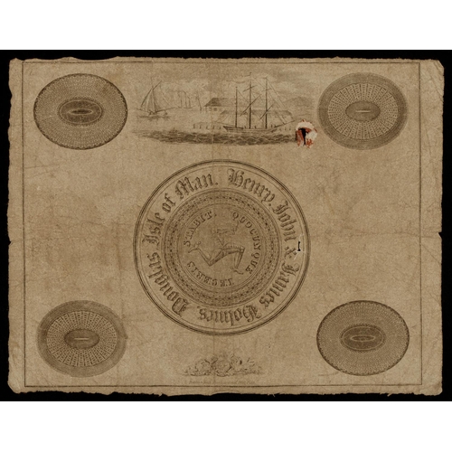 482 - Isle of Man, Pound Notes, Douglas & Isle of Man Bank, 1843, small hole through 'D' of 'DOUGLAS',... 