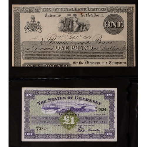 486 - Ireland, Pound Note, The National Bank Limited, unlimited for note issue, 2nd Sept 1901, top half of... 