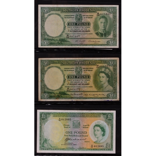 489 - Southern Rhodesia, Pound Notes, George VI 1950 B/136 VF; Elizabeth II, 1952 B/184 Fine; Bank of Rhod... 