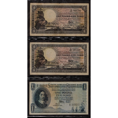 491 - South Africa, Pound Notes, South African Reserve Bank, George VI, 1938 A/84, 1942 A/123, 1944 A/138,... 